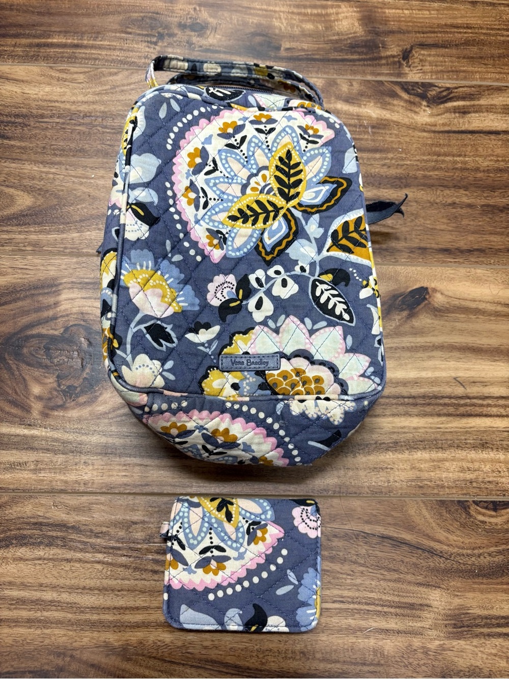 Vera Bradley lunch bag & ID case wallet Charmont Meadow floral pattern